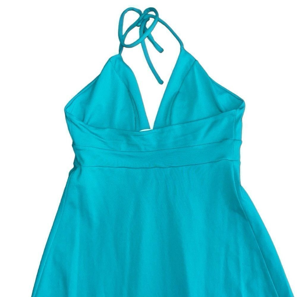 Susana Monaco Women's V Neck Tie Halter Neck Maxi Dress in St Tropez Size Small - Picture 5 of 7
